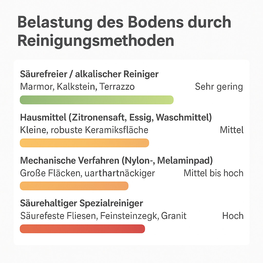 Zementschleier entfernen - was belastet den Boden wie stark?
